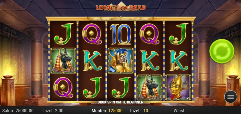 Legacy of Dead slot demo